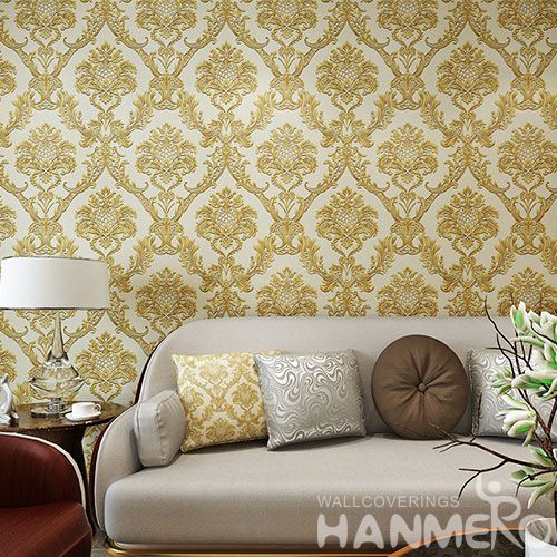 HANMERO Newest High Quality Wallcovering PVC Wallpaper 0.53 * 10M / Roll for Hotel Nightclub Wall Decor CE Certificate