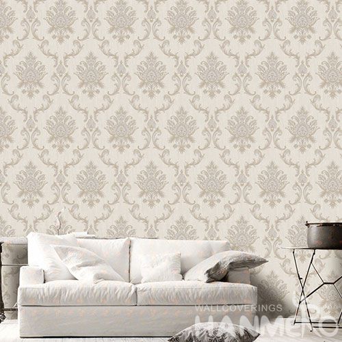 HANMERO Affordable Classic 0.53 * 10M PVC Wallpaper Damask Designs for Household Decoration Factory Sell Directlly