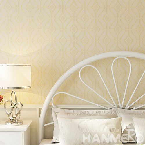 HANMERO Latest European Germetric Pattern 0.53 * 10M PVC Wallpaper from Chinese Wallcovering Manufacturer Photo Quality