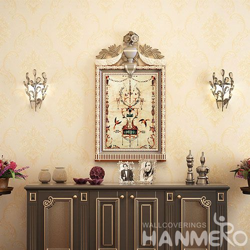 HANMERO Stylish Removable 0.53 * 10M PVC Wallpaper European Style for Living Room TV Background Decor High Quality