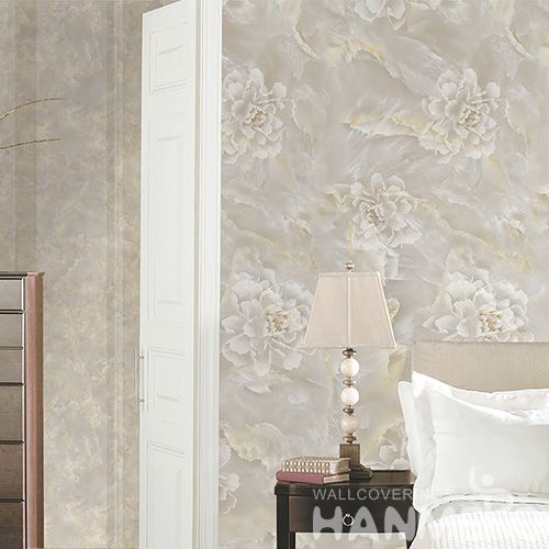 HANMERO New Arrival Luxury Flowers Design Wallpaper 0.53 * 10M Non-woven Home Interior Decor Wallcovering Factory Sell Directly
