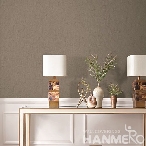 HANMERO Popular Simple Style Interior Room Decorative Natural Wallpaper 1.06M PVC Decorative Wallcovering Factory from China