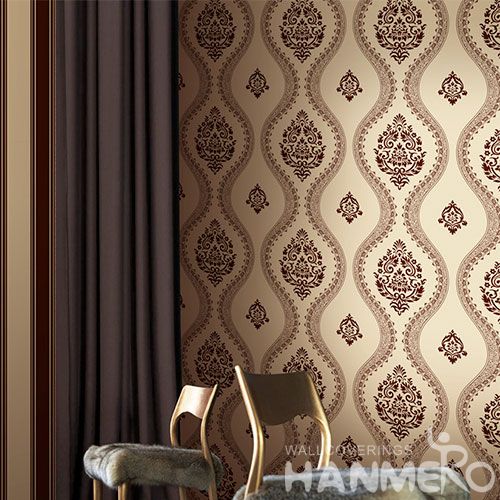 HANMERO Modern Living Room Brown Stripes Wallpaper 0.53 * 10M / Roll Non-woven Wallcovering Exported for Wall Decoration