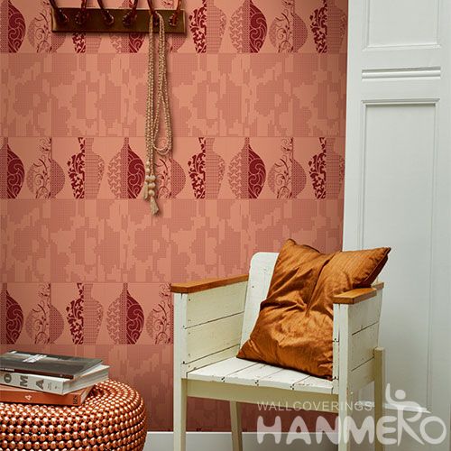 HANMERO Chinese Exporter Fashion Non-woven Wallcovering 0.53 * 10M / Roll Lounge Room Decorative Wallpaper Wholesale Modern Style