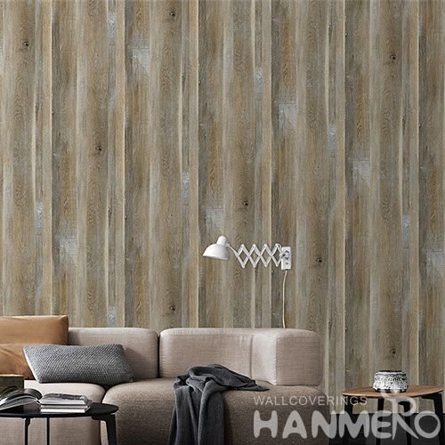 HANMERO 0.53 * 10M Non-woven Wood Pattern Wallpaper Latest Modern Style Elegant Home Livingroom Decoration Chinese Vendor