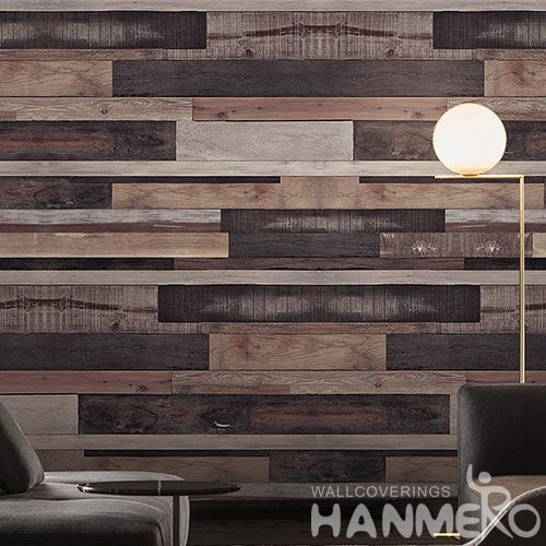 HANMERO Economical Natural Material Wallpaper 0.53 * 10M Non-woven Wood Pattern Wallcovering Home Desinger On Sale