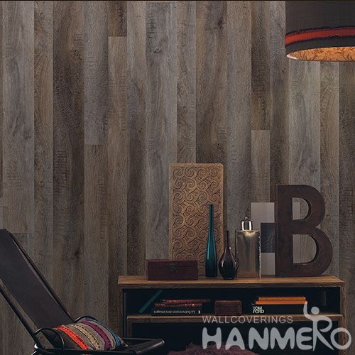 HANMERO Best-selling Affordable 0.53 * 10M Non-woven Wood Design Wallpaper TV Bachground Wall Decor Wallcovering Chinese Vendor