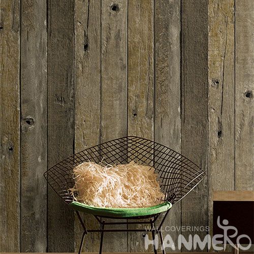 HANMERO Strippable Non-woven Wood Design Wallpaper Modern Simple Style for Restaurants Kitchen Wall Decor Best Selling