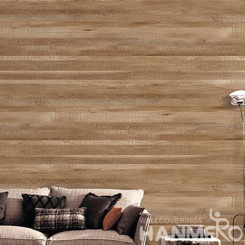 HANMERO 0.53 * 10M Modern Wood Design Wallpaper Fresh Hot Selling Non-woven Wallcovering Factory Sell Directly