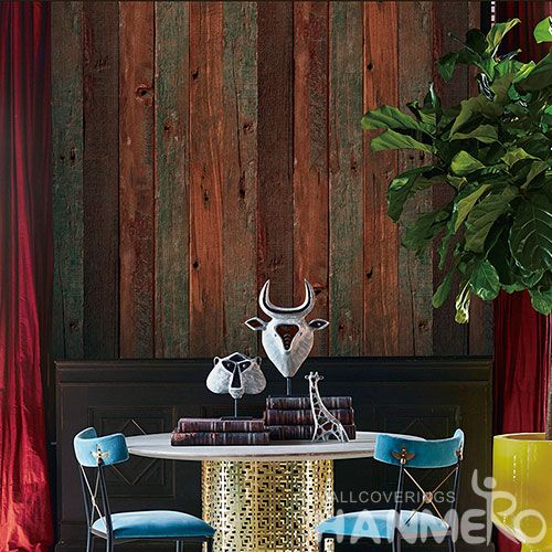 HANMERO Affordable Hot Selling Non-woven Wood Design Wallpaper Household Room Wallcovering Competitive Prices Chinese Dealer