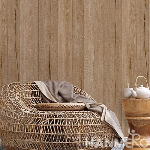 HANMERO Removable Chinese Supplier 0.53 * 10M Non-woven Wood Design Wallpaper for Home Decoration from Chinese Factory
