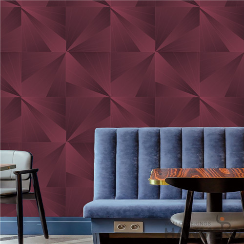 HANMERO PVC Removable Geometric Deep Embossed Modern TV Background 0.53*10M home wallpaper