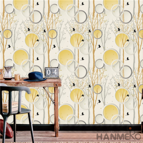 HANMERO TV Background Removable Geometric Deep Embossed Modern PVC 0.53*10M wallpaper room design