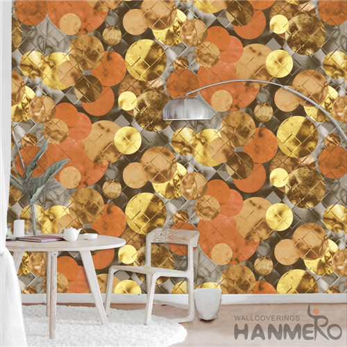 HANMERO PVC Removable TV Background Deep Embossed Modern Geometric 0.53*10M wallpaper wallcoverings