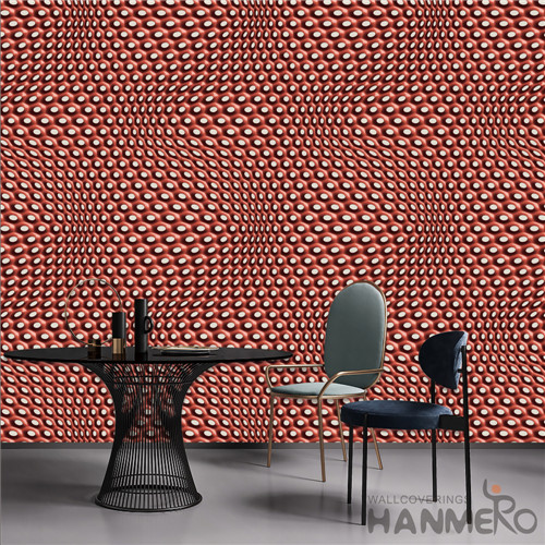 HANMERO PVC Removable Geometric TV Background Modern Deep Embossed 0.53*10M contemporary wallpaper for home