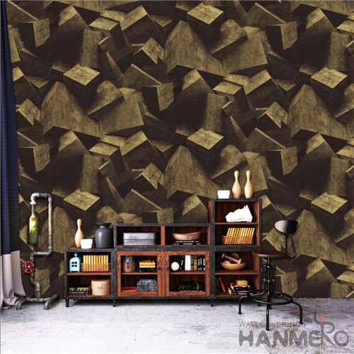 HANMERO Modern Removable Geometric Deep Embossed PVC TV Background 0.53*10M wallpaper retail stores