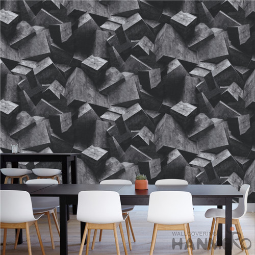 HANMERO PVC Modern Geometric Deep Embossed Removable TV Background 0.53*10M buy temporary wallpaper