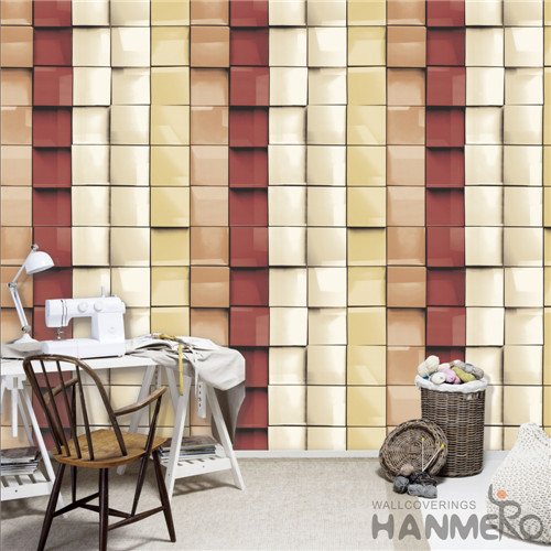 HANMERO PVC Removable Modern Deep Embossed Geometric TV Background 0.53*10M home wallpaper collection