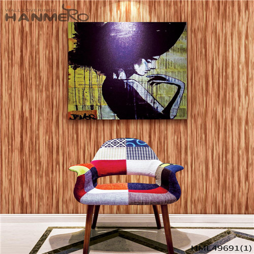 HANMERO PVC Professional Geometric Bronzing Living Room Pastoral 0.53*10M wall decoration paper design