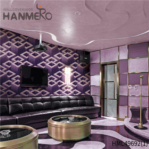 HANMERO Pastoral Professional Geometric Bronzing PVC Living Room 0.53*10M wall with wallpaper