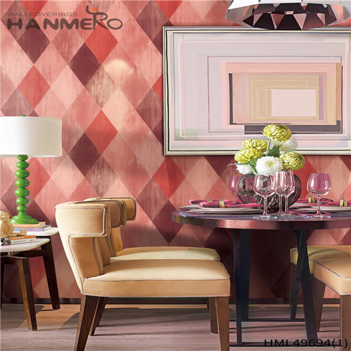 HANMERO PVC Professional Pastoral Bronzing Geometric Living Room 0.53*10M custom home wallpaper