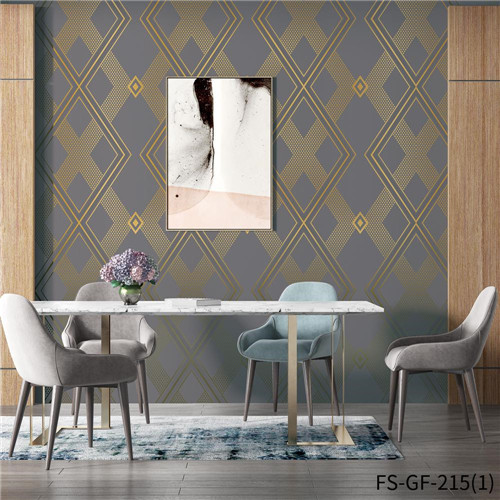 HANMERO Gold Foil Cheap Geometric Deep Embossed wallpaper home decor Home Wall 0.53*10M Classic