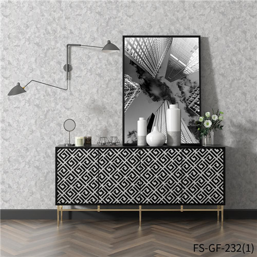 HANMERO Gold Foil Cheap Geometric 0.53*10M Classic Home Wall Deep Embossed image wallpaper