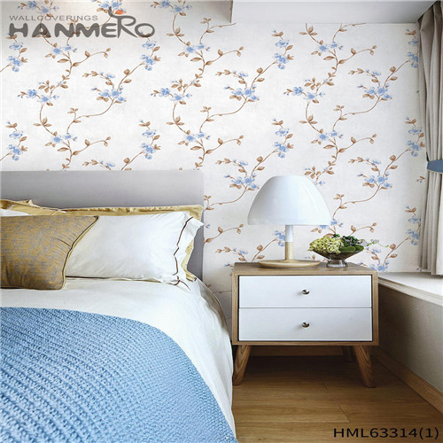 HANMERO PVC Sex Flowers Bronzing 0.53*10M Children Room European designs for wallpaper