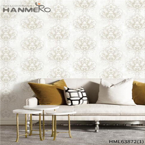 HANMERO PVC Dealer Flowers Deep Embossed Pastoral Exhibition 0.53*10M modern wallpaper