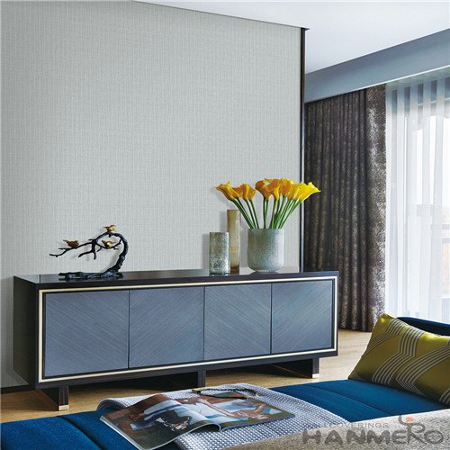 HANMERO New Fashion Grey Pure Color Non-woven Wallpaper With Unique Technology for Household Decoration from China