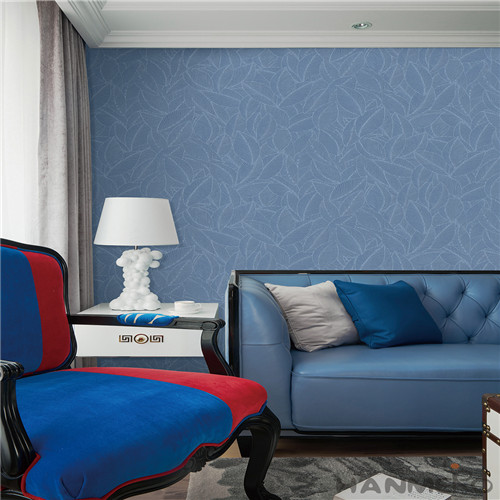HANMERO High Quality Affordable Blue Leaves Pattern Wallpaper with Latest Designs for Household Decoration from Chinese Factory