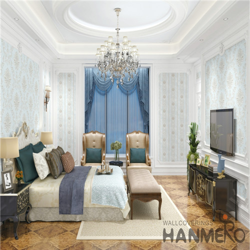 HANMERO where to buy wallpaper Professional Supplier Damask Deep Embossed Mediterranean Theatres 0.53M PVC