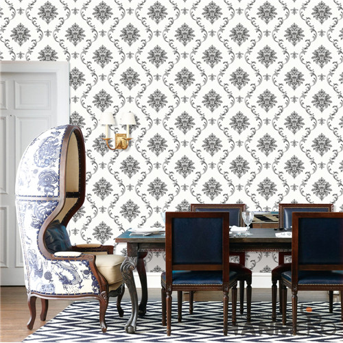 HANMERO PVC Professional Supplier Damask Deep Embossed Mediterranean Theatres wallpaper for your house 0.53M