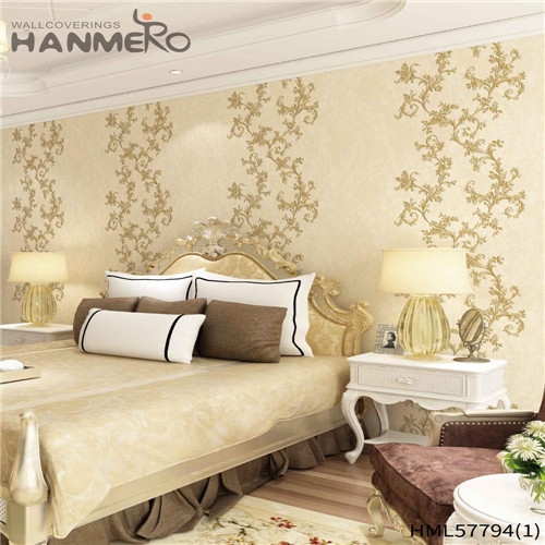 HANMERO PVC Hot Sex 1.06*15.6M Deep Embossed Pastoral Household Flowers interior wall wallpaper
