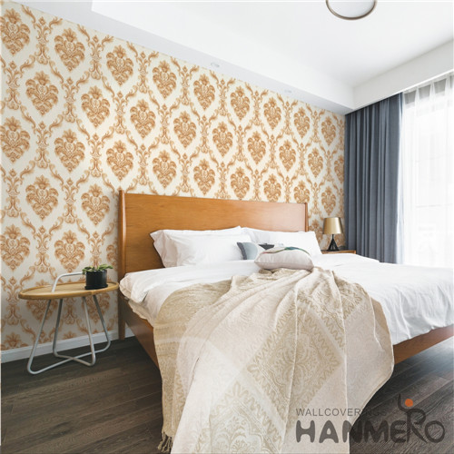 HANMERO PVC Saloon Flowers Bronzing Modern Hot Selling 0.53*10M the house wallpaper