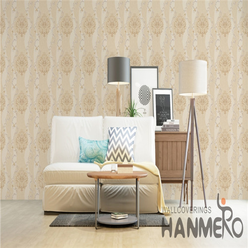 HANMERO PVC commercial wallpaper Flowers Bronzing European Saloon 0.53*10M Fancy