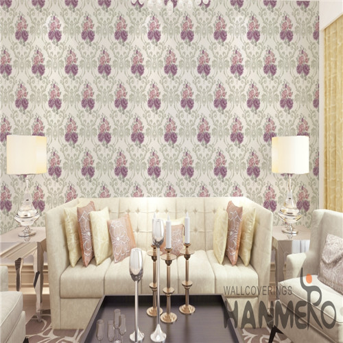 HANMERO PVC Fancy Flowers purchase wallpaper European Saloon 0.53*10M Bronzing