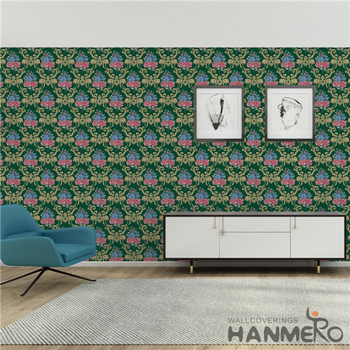 HANMERO PVC Fancy Flowers Bronzing European Saloon where to get wallpaper 0.53*10M