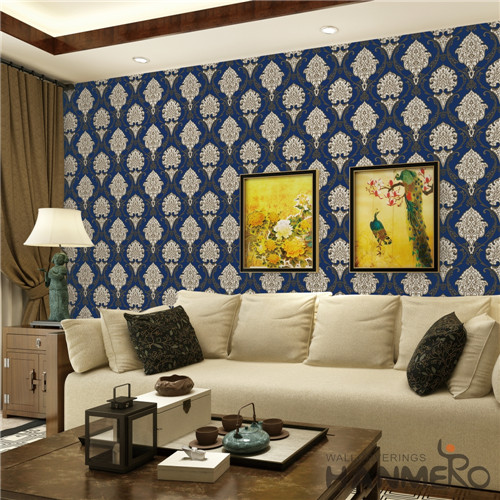HANMERO PVC Fancy Flowers 0.53*10M European Saloon Bronzing wallpaper decoration for bedroom