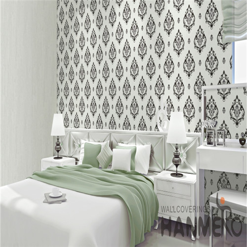 HANMERO PVC Fancy Flowers Bronzing Saloon European 0.53*10M designs of wallpapers for bedrooms