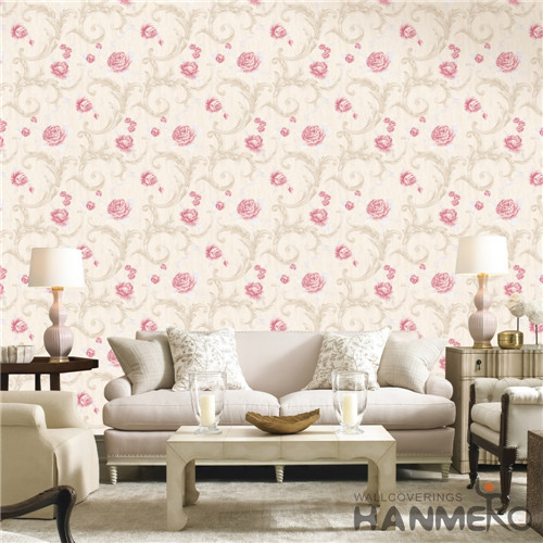 HANMERO PVC Fancy Flowers European Bronzing Saloon 0.53*10M wallpapers for designers