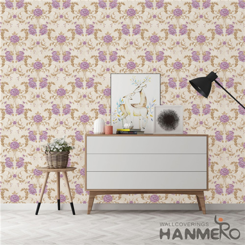 HANMERO PVC Specialized Chinese Style Technology Flowers Cinemas 0.53*10M custom home wallpaper