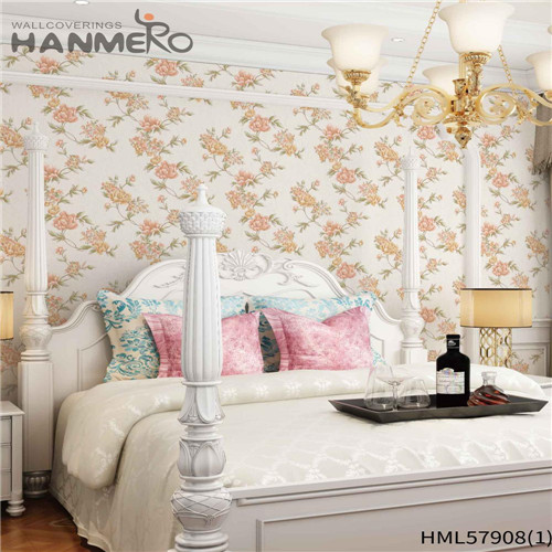 HANMERO PVC Decoration Floral Deep Embossed home decor with wallpaper House 1.06*15.6M Pastoral