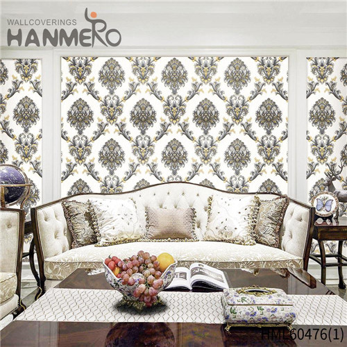 HANMERO PVC Manufacturer Damask shop wallpaper Mediterranean Kids Room 0.53*10M Bronzing