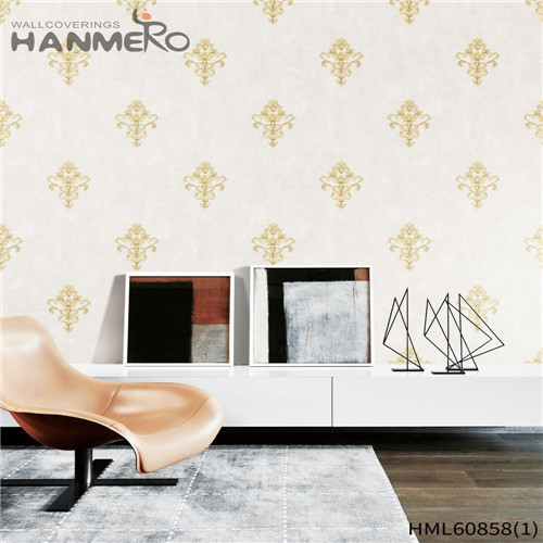 HANMERO PVC Seller 0.53M Flocking European House Floral the wallpaper store