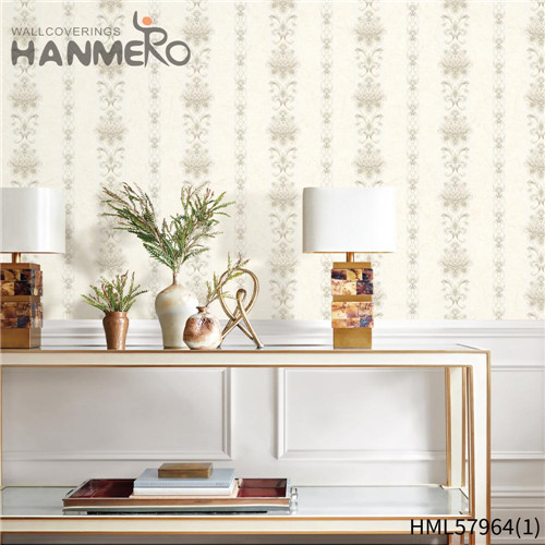 HANMERO PVC New Style Stripes Deep Embossed Pastoral Hallways 0.53*10M wallpaper design