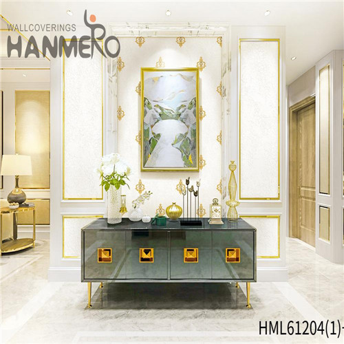 HANMERO textured wallpaper Professional Bamboo Flocking Chinese Style Theatres 0.53*10M PVC