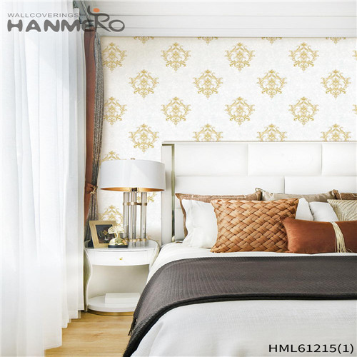 HANMERO PVC Professional Bamboo Flocking Chinese Style Theatres wallpaper retailers 0.53*10M