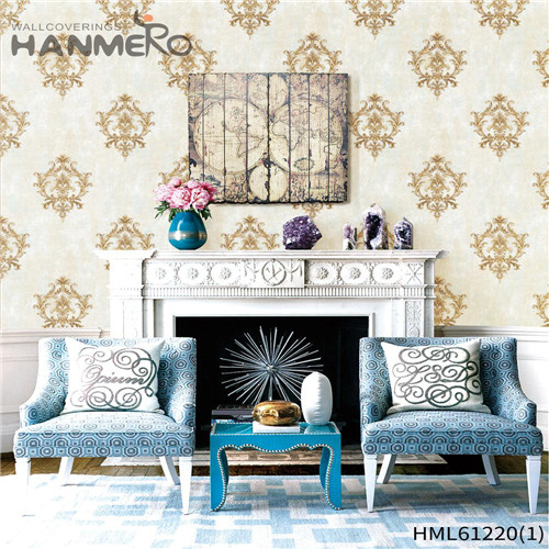 HANMERO PVC Professional 0.53*10M Flocking Chinese Style Theatres Bamboo room wallpaper design