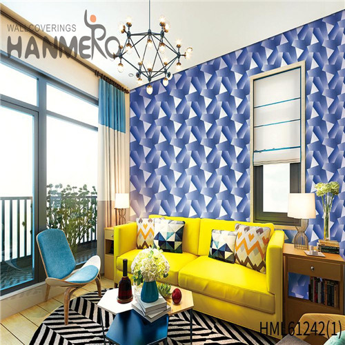 HANMERO PVC Chinese Style Bamboo Flocking Professional Theatres 0.53*10M gray wallpaper patterns